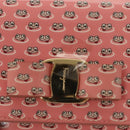 Salvatore Ferragamo Shoulder Bag Patent Leather Pink Gold Auth 126176-17