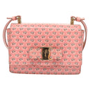 Salvatore Ferragamo Shoulder Bag Patent Leather Pink Gold Auth 126176-13