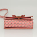 Salvatore Ferragamo Shoulder Bag Patent Leather Pink Gold Auth 126176-5