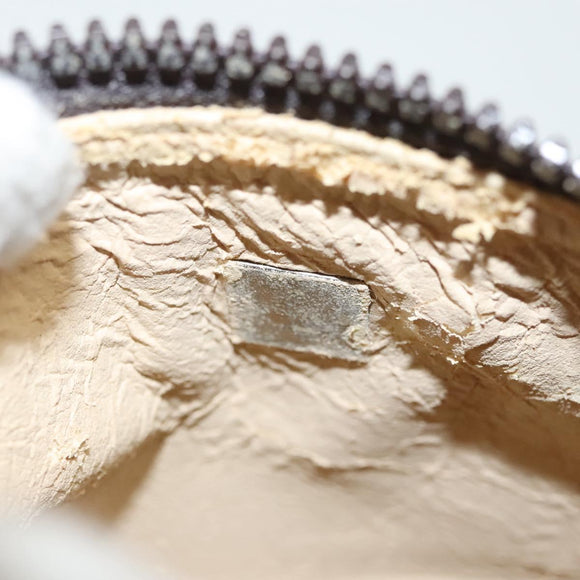 FENDI Zucca Canvas Accessory Pouch Black Brown Auth 126177