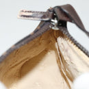 FENDI Zucca Canvas Accessory Pouch Black Brown Auth 126177-18
