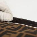 FENDI Zucca Canvas Accessory Pouch Black Brown Auth 126177-8