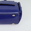 CELINE Shoulder Bag Leather Blue Silver Auth 126181-11