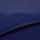 CELINE Shoulder Bag Leather Blue Silver Auth 126181-14