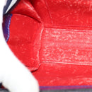 CELINE Shoulder Bag Leather Blue Silver Auth 126181-19