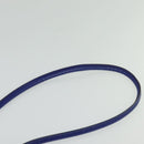 CELINE Shoulder Bag Leather Blue Silver Auth 126181-8