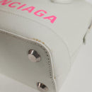 BALENCIAGA Ville Top Handle Hand Bag Leather 2way White 550646 Auth 126183M-11