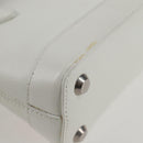 BALENCIAGA Ville Top Handle Hand Bag Leather 2way White 550646 Auth 126183M-12