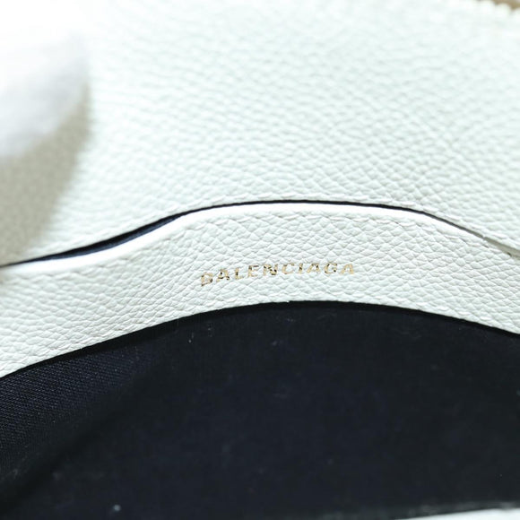 BALENCIAGA Ville Top Handle Hand Bag Leather 2way White 550646 Auth 126183M