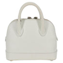 BALENCIAGA Ville Top Handle Hand Bag Leather 2way White 550646 Auth 126183M-3