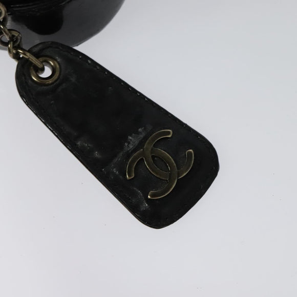 CHANEL Bicolore Shoulder Bag Enamel Black CC Auth 126184