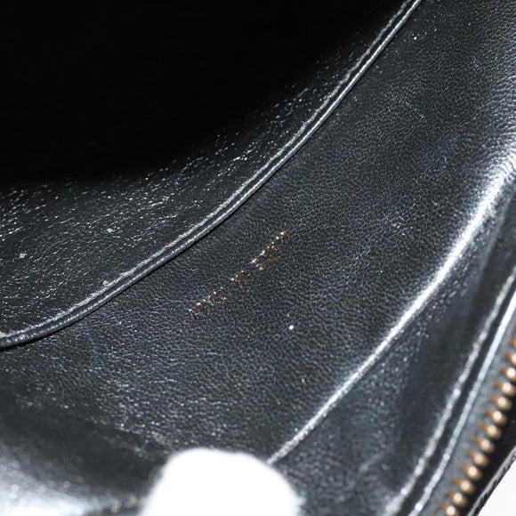 CHANEL Bicolore Shoulder Bag Enamel Black CC Auth 126184