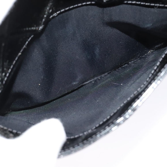 CHANEL Bicolore Shoulder Bag Enamel Black CC Auth 126184