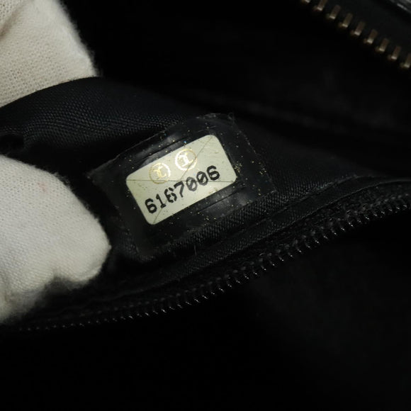 CHANEL Bicolore Shoulder Bag Enamel Black CC Auth 126184