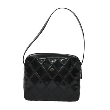 CHANEL Bicolore Shoulder Bag Enamel Black CC Auth 126184 - 0