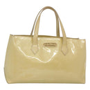 LOUIS VUITTON Monogram Vernis Wilshire PM Hand Bag Broncorail M91452 Auth 126194-1