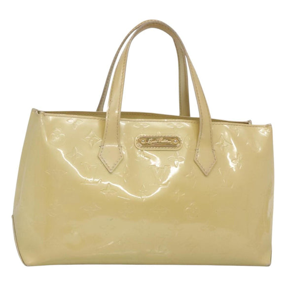 LOUIS VUITTON Monogram Vernis Wilshire PM Hand Bag Broncorail M91452 Auth 126194