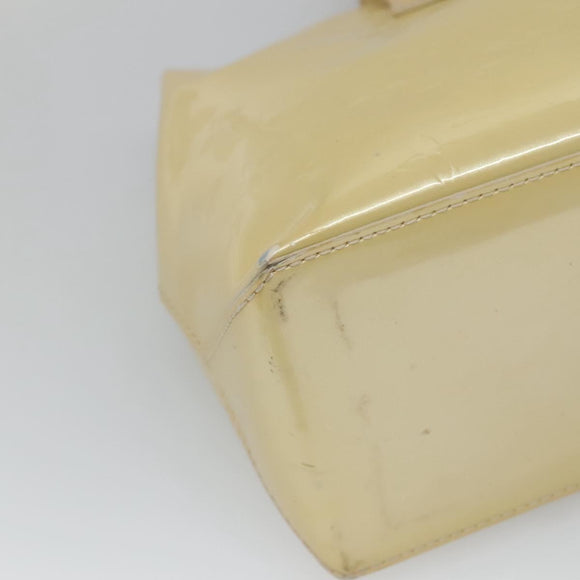 LOUIS VUITTON Monogram Vernis Wilshire PM Hand Bag Broncorail M91452 Auth 126194