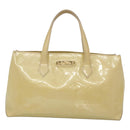 LOUIS VUITTON Monogram Vernis Wilshire PM Hand Bag Broncorail M91452 Auth 126194-2