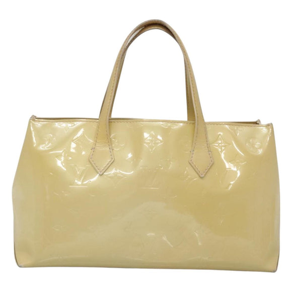 LOUIS VUITTON Monogram Vernis Wilshire PM Hand Bag Broncorail M91452 Auth 126194