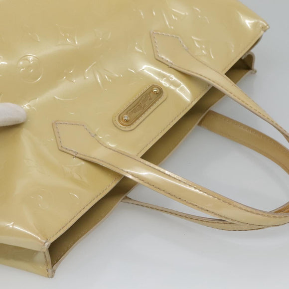 LOUIS VUITTON Monogram Vernis Wilshire PM Hand Bag Broncorail M91452 Auth 126194