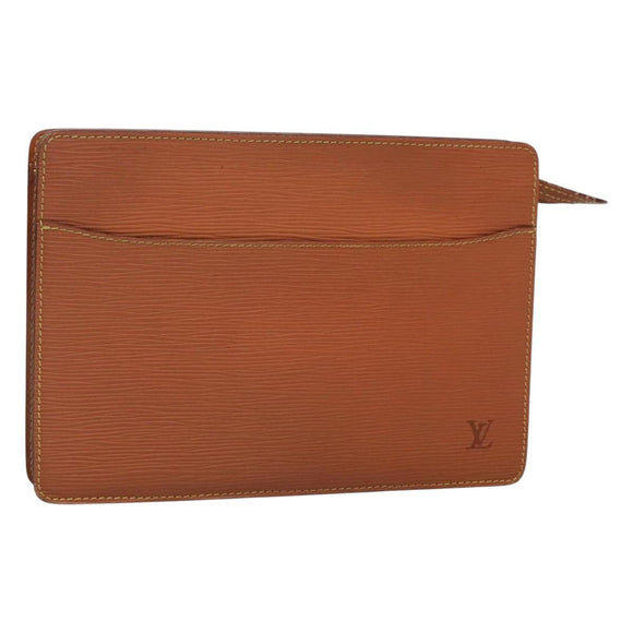 LOUIS VUITTON Epi Pochette Homme Clutch Bag Zipangu Gold M52528 LV Auth 126195