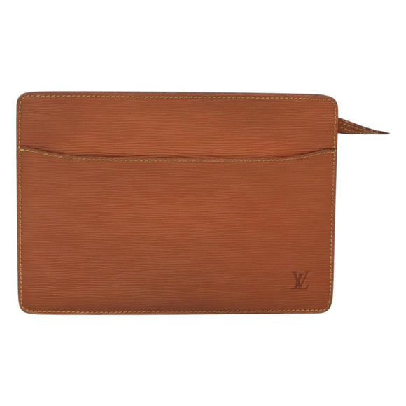 LOUIS VUITTON Epi Pochette Homme Clutch Bag Zipangu Gold M52528 LV Auth 126195