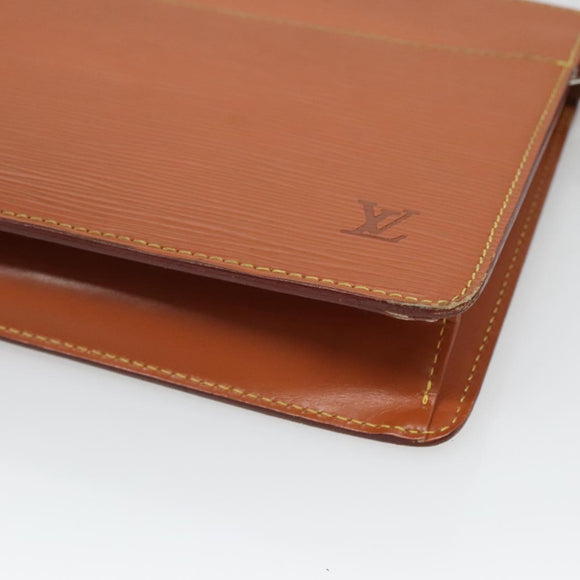 LOUIS VUITTON Epi Pochette Homme Clutch Bag Zipangu Gold M52528 LV Auth 126195