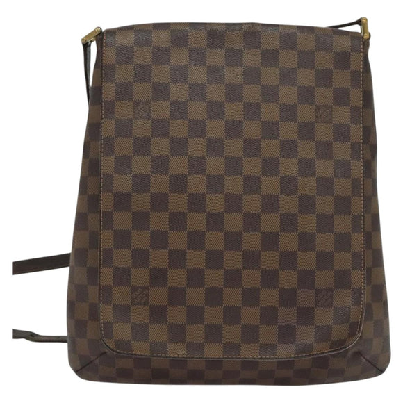 LOUIS VUITTON Damier Ebene Musette Shoulder Bag N51302 LV Auth 126199