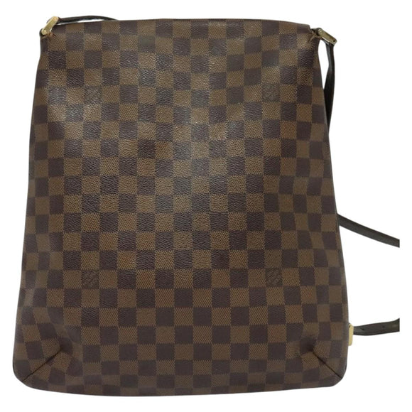 LOUIS VUITTON Damier Ebene Musette Shoulder Bag N51302 LV Auth 126199