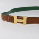 HERMES Constance Belt Leather 37.4"" Brown Auth 126205-6