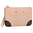 LOUIS VUITTON Vernis Porte Cartes Simple Rose Valerine M63855 LV Auth 126207-1