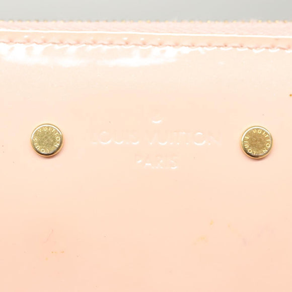 LOUIS VUITTON Vernis Porte Cartes Simple Rose Valerine M63855 LV Auth 126207