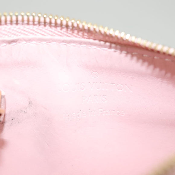 LOUIS VUITTON Vernis Porte Cartes Simple Rose Valerine M63855 LV Auth 126207