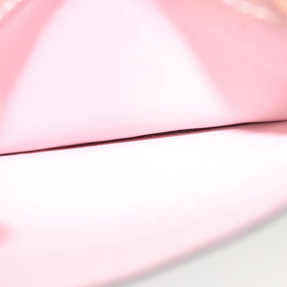 LOUIS VUITTON Vernis Porte Cartes Simple Rose Valerine M63855 LV Auth 126207