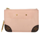 LOUIS VUITTON Vernis Porte Cartes Simple Rose Valerine M63855 LV Auth 126207-2