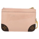 LOUIS VUITTON Vernis Porte Cartes Simple Rose Valerine M63855 LV Auth 126207-3