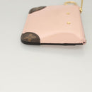 LOUIS VUITTON Vernis Porte Cartes Simple Rose Valerine M63855 LV Auth 126207-4