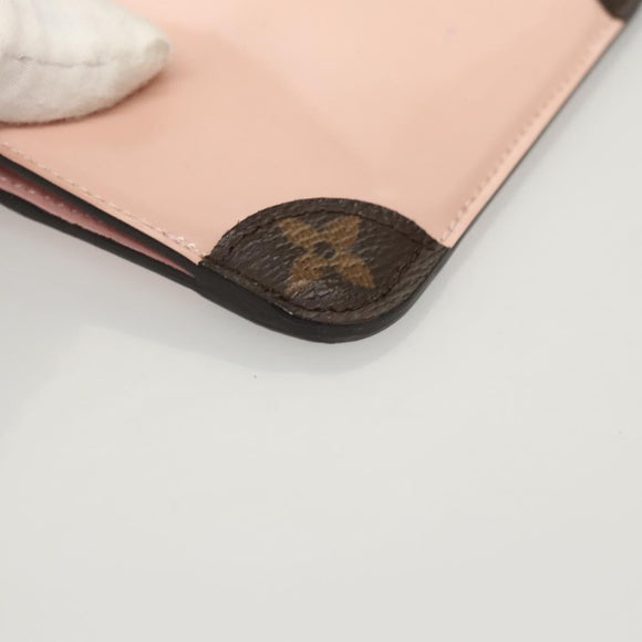 LOUIS VUITTON Vernis Porte Cartes Simple Rose Valerine M63855 LV Auth 126207