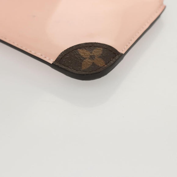 LOUIS VUITTON Vernis Porte Cartes Simple Rose Valerine M63855 LV Auth 126207