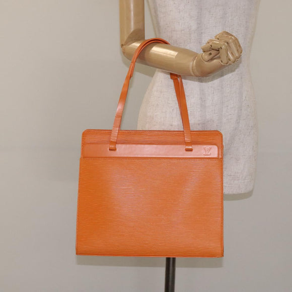 LOUIS VUITTON Epi Croisette PM Tote Bag Orange Mandarin M5249H LV Auth 126209