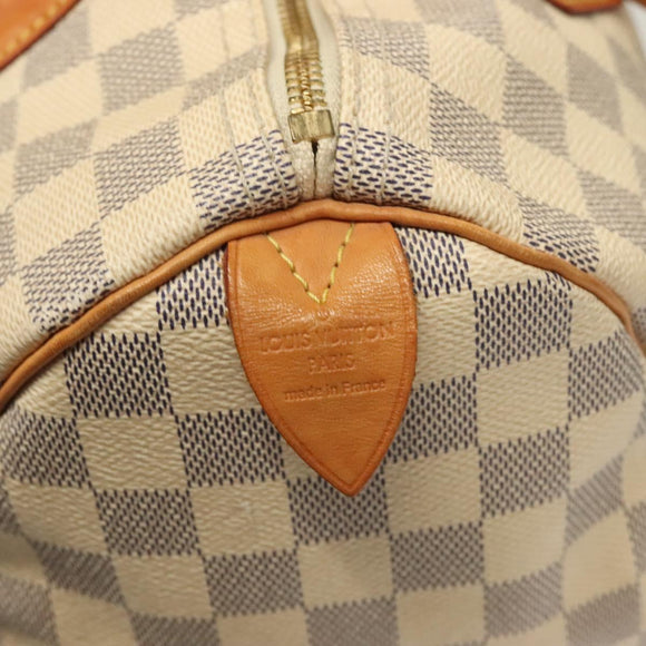 LOUIS VUITTON Damier Azur Speedy 30 Hand Bag N41533 LV Auth 126212