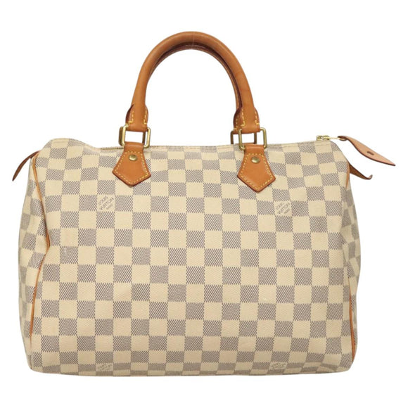 LOUIS VUITTON Damier Azur Speedy 30 Hand Bag N41533 LV Auth 126212