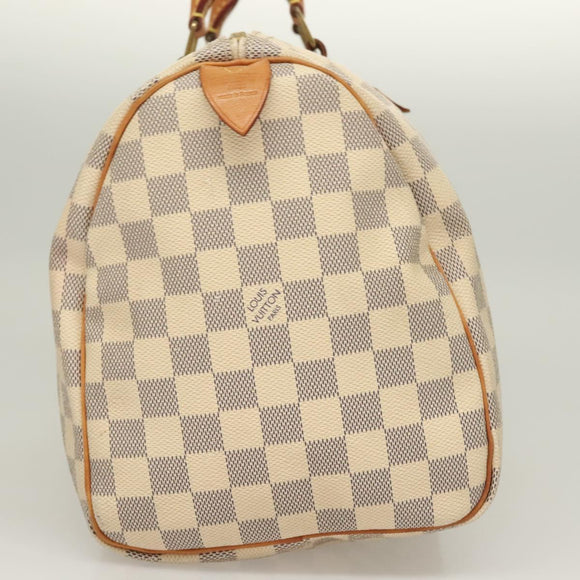 LOUIS VUITTON Damier Azur Speedy 30 Hand Bag N41533 LV Auth 126212