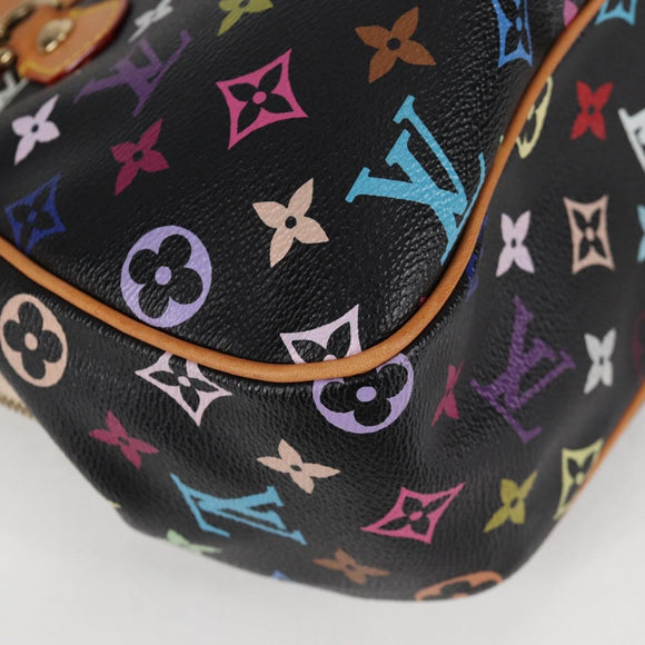 LOUIS VUITTON Monogram Multicolor Gracie MM Hand Bag Black M92591 Auth 126225SV