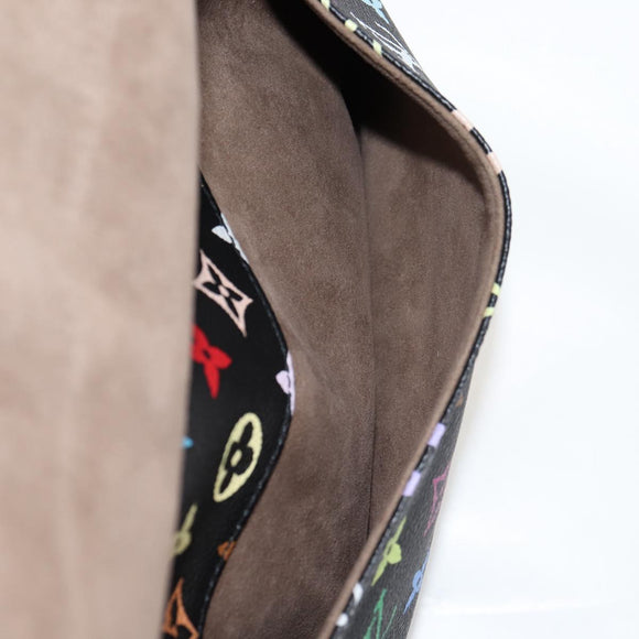 LOUIS VUITTON Monogram Multicolor Gracie MM Hand Bag Black M92591 Auth 126225SV