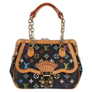 LOUIS VUITTON Monogram Multicolor Gracie MM Hand Bag Black M92591 Auth 126225SV-13