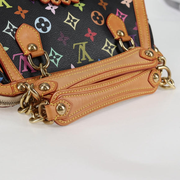 LOUIS VUITTON Monogram Multicolor Gracie MM Hand Bag Black M92591 Auth 126225SV