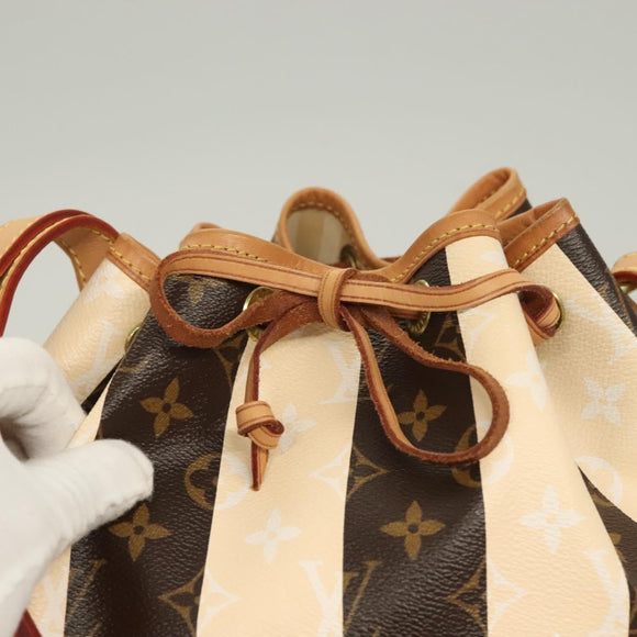 LOUIS VUITTON Monogram Rayure Petit Noe Shoulder Bag M40564 LV Auth 126228V