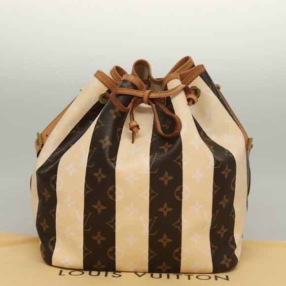 LOUIS VUITTON Monogram Rayure Petit Noe Shoulder Bag M40564 LV Auth 126228V